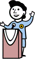 Woman at lectern