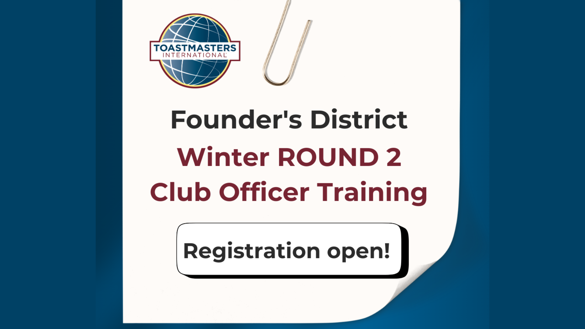 ROUND 2 Club Officer Training