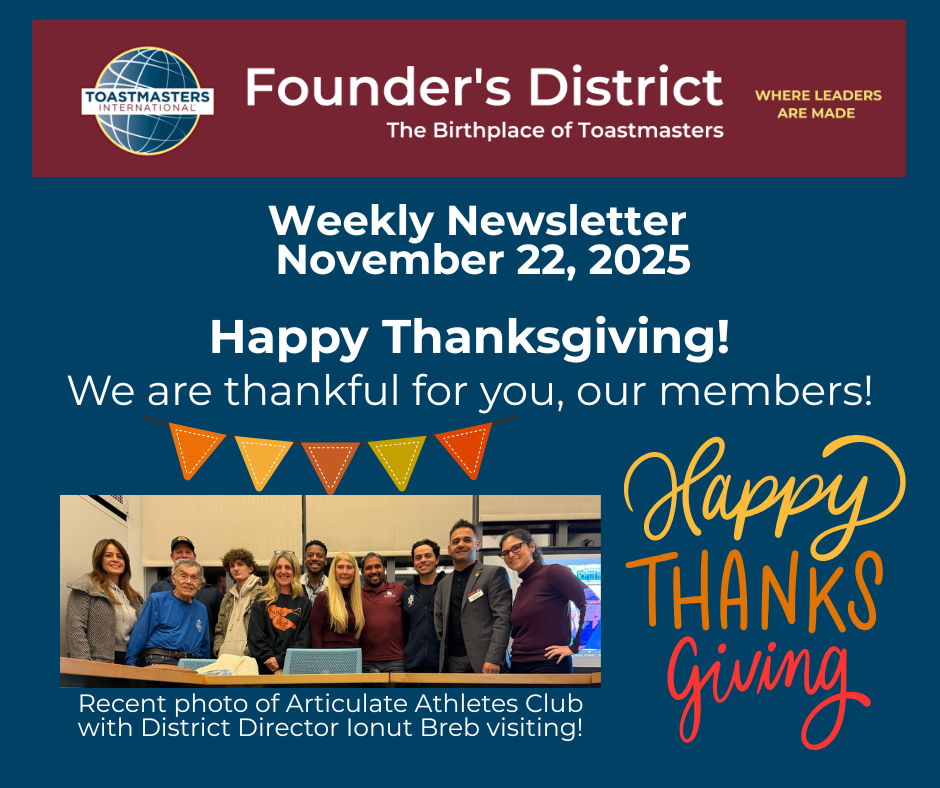 Latest Founder’s District News