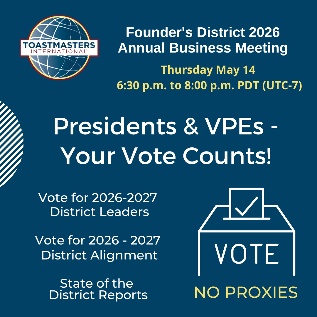 Founder’s District Annual Business Meeting