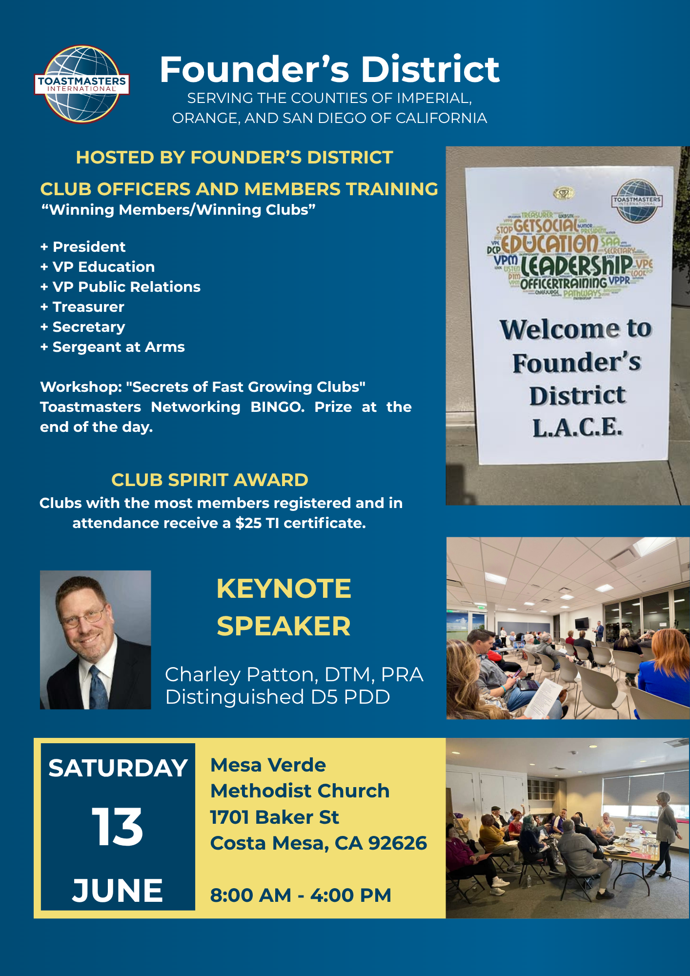June 13 LACE/TLI In Person in Costa Mesa